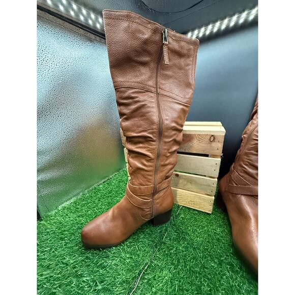 Array- Tan- Mid Calf Boots- Size 8W - Picture 4 of 10
